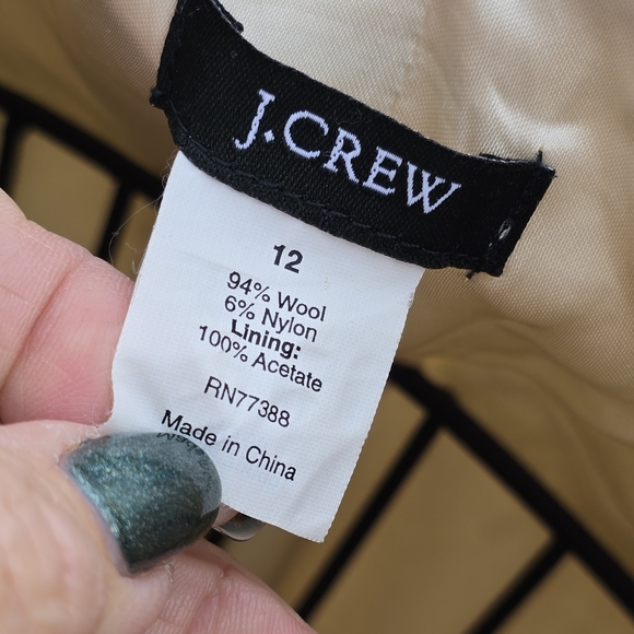 J.Crew jacket, size 12, EUC, cream/ off-white - Picture 5 of 10